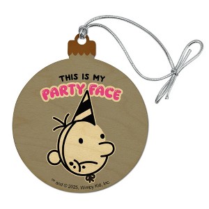 This is My Party Face Wood Christmas Tree Holiday Ornament - 1 of 4