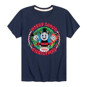Boys' - Thomas & Friends - Merry Sodor Christmas Short Sleeve Graphic T-Shirt - 1 of 4