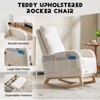 Bestier Teddy Upholstered Rocking Chair, Glider Rocker with High Backrest, Modern Accent Chair, Glider Recliner for Living Room, Bedroom - 3 of 4