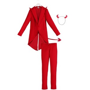 HalloweenCostumes.com Adult Red Suit Devil Costume - 1 of 4