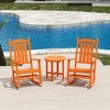 WestinTrends 3 Piece Outdoor Porch Rocking Chairs with Round Side Table Set - 2 of 4
