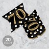 Big Dot of Happiness Adult 70th Birthday - Gold - Favor Gift Boxes - Birthday Party Petite Pillow Boxes - Set of 20 - 2 of 4