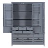 Bella Depot Freestanding Kitchen Pantry with Large Storage Cabinet and 10 Drawers,8 Door Shelves,4 Pull-Out Trays - 4 of 4