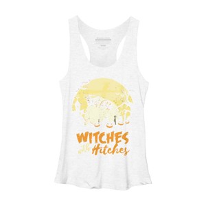 Women's Design By Humans Halloween Camping Witches Hitches Funny By RedBirdLS Racerback Tank Top - 1 of 3