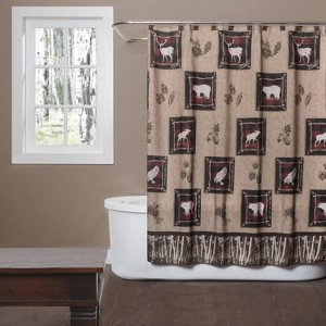 Saturday Knight Ltd Sundance Bathroom High Quality Easily Fit And Ultra Durable Everyday Use Shower Curtain - 70x72", Brown - 1 of 3