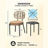 3 Pieces Patio Set Outdoor Wicker Bistro Set All-Weather Rattan Deck Conversation Set of 3 with Table & Cushions for Deck Patio Balcony Backyard - 3 of 4