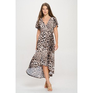 WEST K Women's Georgia Faux Wrap Dress with High-Low Hem and Tie Waist - 1 of 4