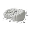 WJSHome 79.53'' Modern Bubble Sofa, Comfy Upholstered Loveseat Sofa, Lazy Floor Curved Couch for Living Room, Apartment, Small Space - 3 of 4