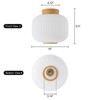 LLHZSY 1-Light Lantern Flush Mount Ceiling Light with Milky White Glass Shade-Imitation Wood Grain - 3 of 4