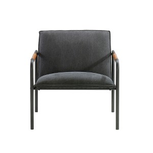 Sauder Boulevard Café Metal Lounge Chair Charcoal Gray