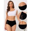 INSPIRE CHIC Women's Plus Size High-Rise Comfy Hipster Lace Trim Silky Briefs 10 Packs - 3 of 4