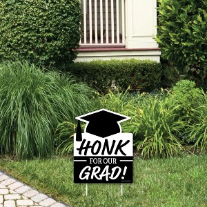 Big Dot of Happiness Honk for Our Graduate - Grad Outdoor Lawn Sign - Graduation Party Yard Sign - 1 Piece - 1 of 4