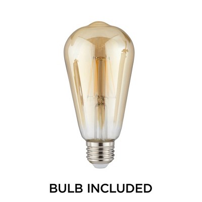 Eagleton Bronze Industrial Wall Sconce with Clear Glass Shade