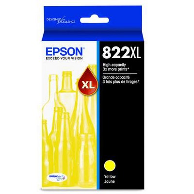 Epson T822 Yellow Ink Cartridge, High Capacity : Target