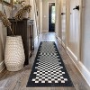 World Rug Gallery Contemporary Checkered Border Washable Non Slip Area Rug - 2 of 4