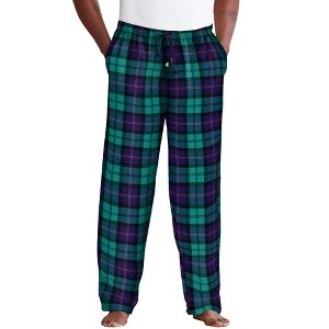 KingSize Men's Big & Tall Flannel Plaid Pajama Pants - 1 of 4