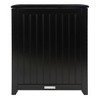 Oceanstar Mahogany Finished Rectangular Laundry Wood Hamper with Interior Bag - 3 of 4
