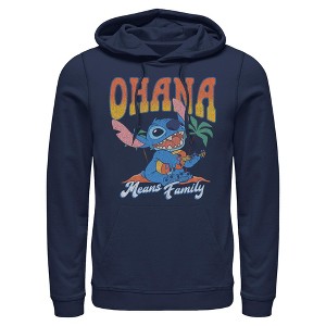 Mens Lilo & Stitch Ohana Guitar Lightweight Hoodie - 1 of 4