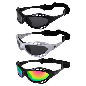 3 Pairs of Birdz Eyewear Seahawk Safety Goggles with Smoke, Flash Mirror, Pink Mirror Lenses - 1 of 4