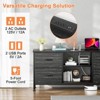 Gikpal Dresser TV Stand for 50 inch TV, Wide Dressers & Chests of Drawers with Charging Station & 4 PU Drawers Storage, Console Sofa Table for Bedroom - 3 of 4