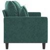 vidaXL 3-seater Sofa Dark Green Velvet (100% polyester), metal, textilene - 3 of 4