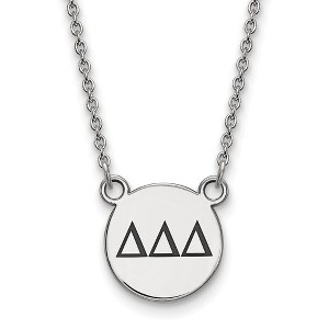 Black Bow Jewelry Sterling Silver Delta Delta Delta Greek Life Necklace 18 Inch - 1 of 4