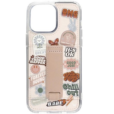 Walli Cases No Bad Vibes by Our Faux Farmhouse Phone Case with Wallet and Finger Strap