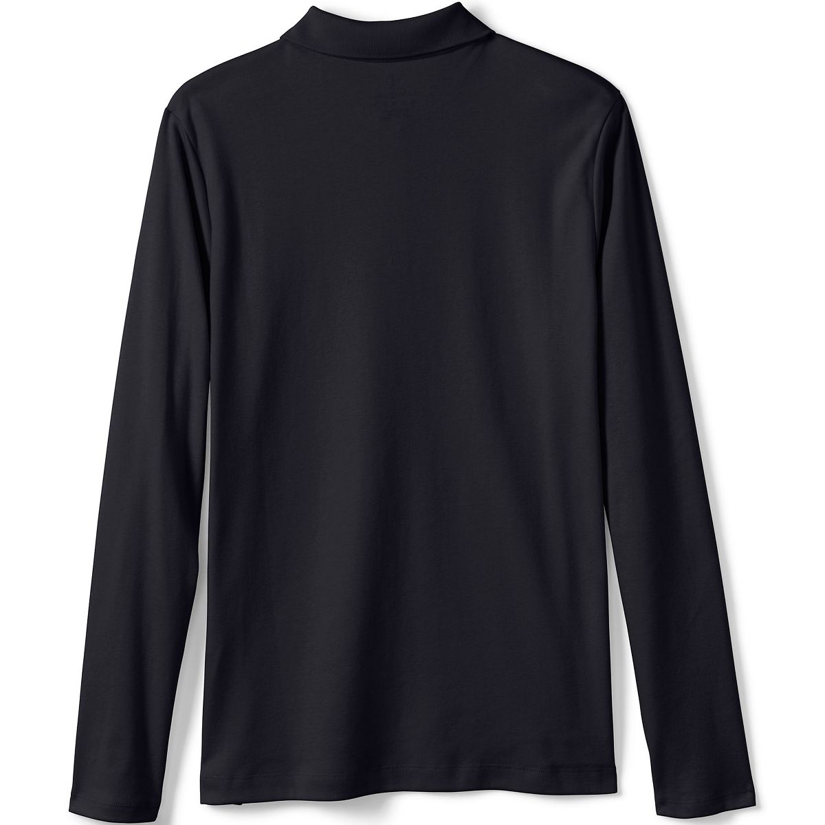 Lands' End School Uniform Kids Long Sleeve Feminine Fit Interlock Polo Shirt - thumbnail 4