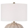 360 Lighting Keira 24" High Gourd Small Modern Coastal Table Lamp Beige Single White Shade Living Room Bedroom Bedside Nightstand House Office - 3 of 4