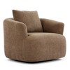 Ridstar 360° Swivel Accent Chair with Cushion for Living Room, Bedroom, Office & Hotel-Dark Brown - 4 of 4