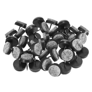Unique Bargains Heavy Thickening Nail-on Furniture Felt Pads Black - 1 of 4