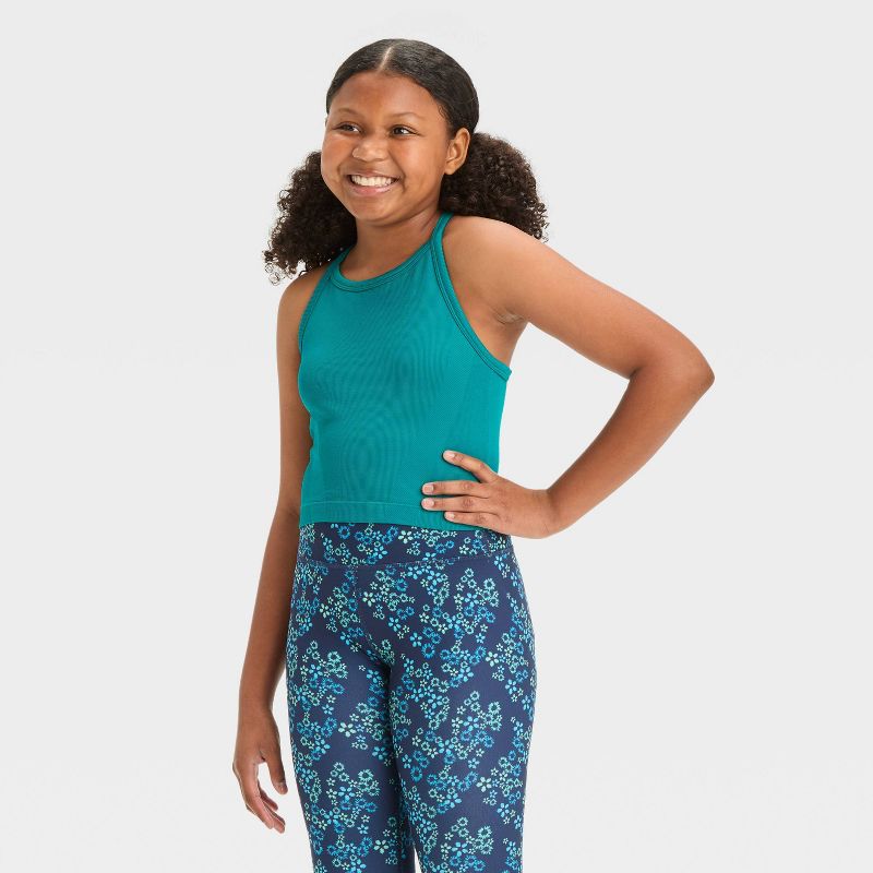 Girls&#39; Seamless Cropped Tank Top - All In Motion™, 1 of 5