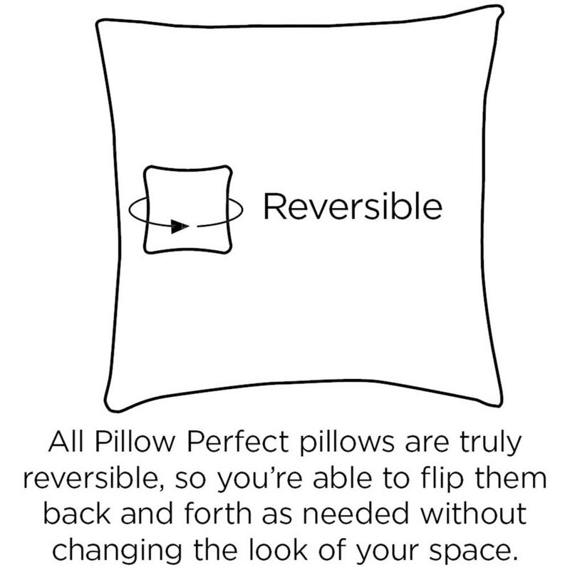 2pc Corinthian Outdoor Throw Pillows Driftwood Black - Pillow Perfect, 4 of 7