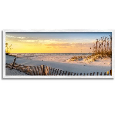 Stupell Industries Panoramic Coastal Beach Sunrise Framed Giclee Art