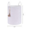 Unique Bargains Handcrafted Odorless Cotton Rope Widened Handles Storage Basket - 2 of 4