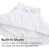 Girls Skirt High Waist Tiered Ruffle Knee Length Midi Skirt with Shorts and Pockets for 4-13Y - 3 of 4