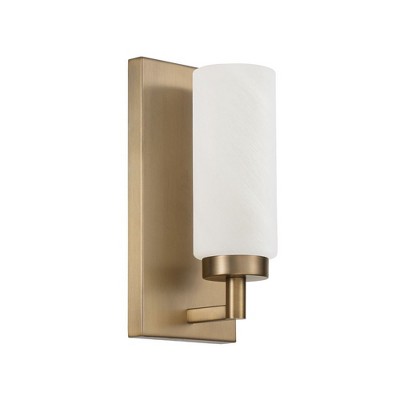 Alyssa Aged Brass Sconce with Faux Alabaster Glass