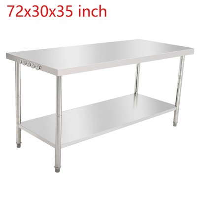 Stainless Steel NSF Commercial Work Prep Table Height Adjustable