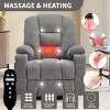 Power Lift Recliner Chair with Massage & Heat, 34" Wide Heavy Duty Recliner with USB, Type C Ports & Cup Holders for Living Room-3irtyhousy - 2 of 4
