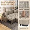 CIPACHO 82.6" L-shape Sofa Bed Pull-out Sleeper Sofa with Wheels, USB Ports, Power Sockets for Living Room , Khaki - 3 of 4