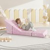 Hooseng Folding Sofa Bed Floor Mattress for Kids, Glow in Dark Kids Couch Fold Out, Toddler Futon Foldable Chair Bed, Convertible Toddler Floor Sofa - 3 of 4