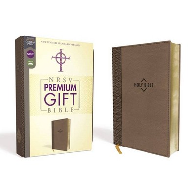 Nrsv, Premium Gift Bible, Leathersoft, Brown, Comfort Print - by  Zondervan (Leather Bound)