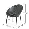 Coolbibila-Patio Chair Set Of 2, Patio Chair Made Of High-Quality Polypropylene, Armless Chairs For Outdoor With Modern Design - 4 of 4