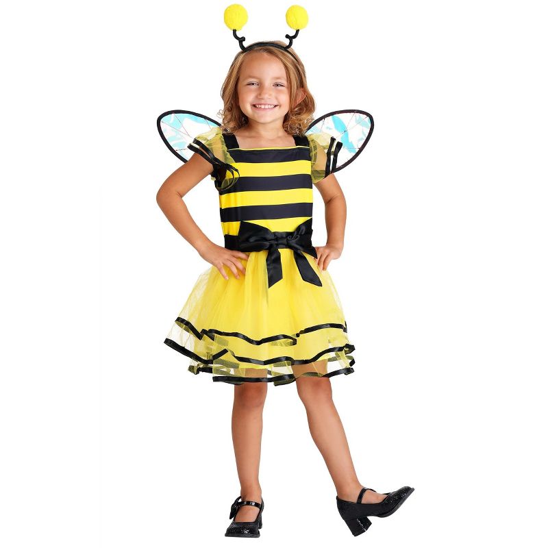 HalloweenCostumes.com Little Bitty Bumble Bee Girl's Costume, 1 of 5