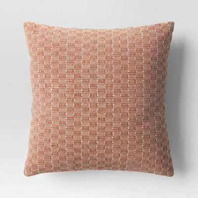 Oversized Textural Woven Square Throw Pillow Brown - Threshold™ : Target