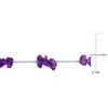 EVERLY JEWELRY | Sterling Silver 22 1/2ct TGW Amethyst Bead Chip Curb Chain Station Necklace, 17 inc + 2 inc - 2 of 4