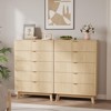 5 Drawer Dressers, Modern Fluted Closet Dressers Chest of Drawers, Wood Storage Dresser Chest of Drawers Organizer - 2 of 4