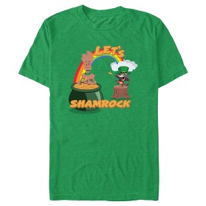 Men's Marvel Cartoon Rocket and Groot Let's Shamrock T-Shirt - 1 of 3