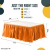 Crown Display 6 pack Disposable Plastic Tableskirts - 29" x 14 Ft ruffled Table Skirt with Adhesive Strip - 6 Count - 4 of 4