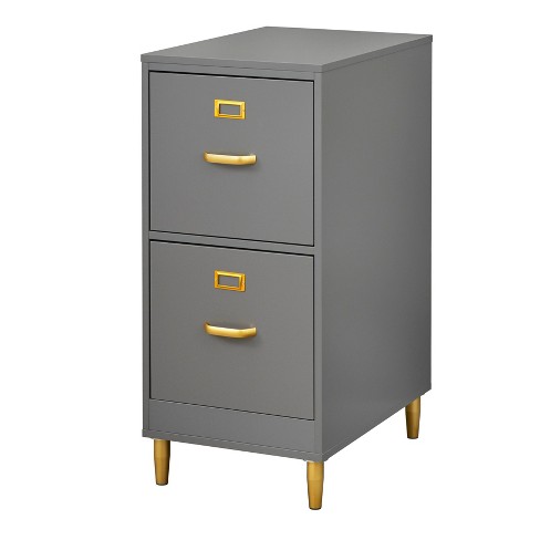 Dixie 2 Drawer Filing Cabinet Charcoal Gray Lateral Target